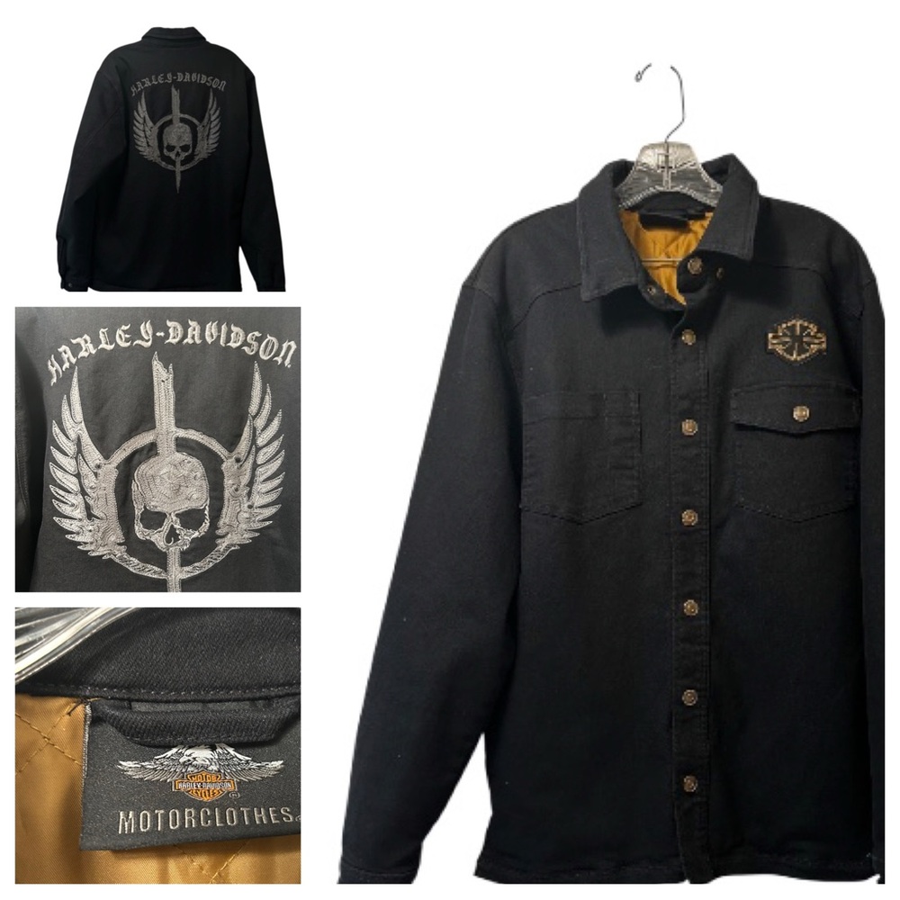 Harley-Davidson Men’s Skull Wing Shirt Jacket